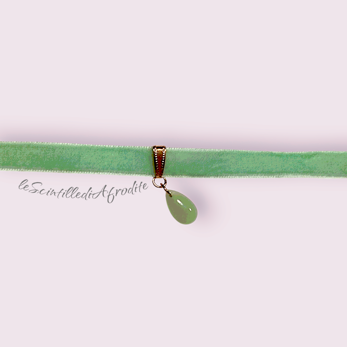 Velvet Choker mint green