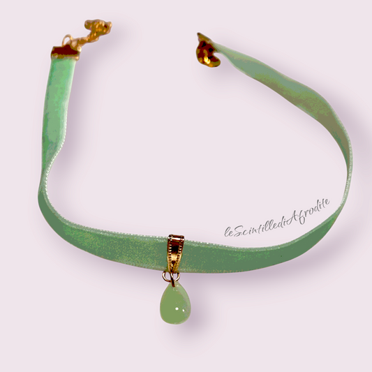 Velvet Choker mint green